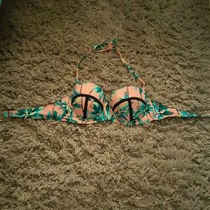 Palm tree bathing suit top