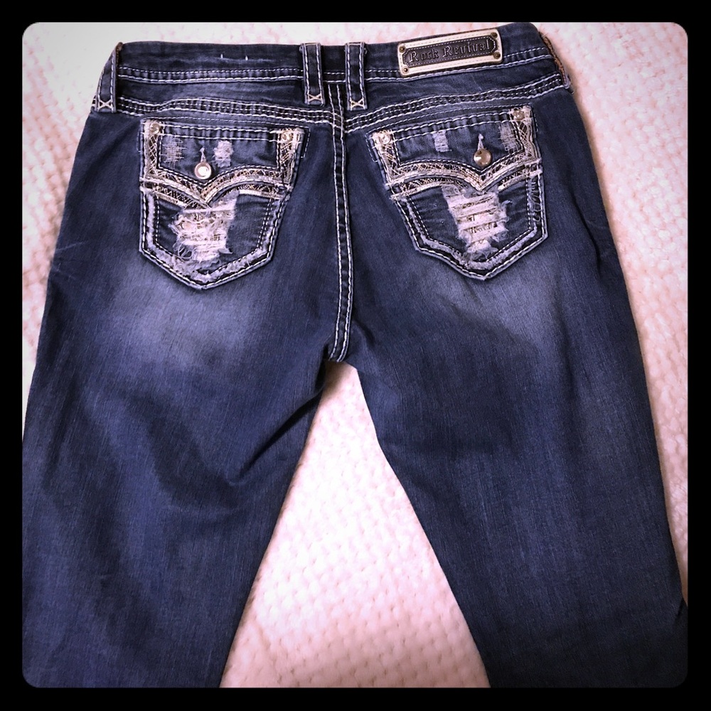 Rock Revival stone washed easy boot cut.