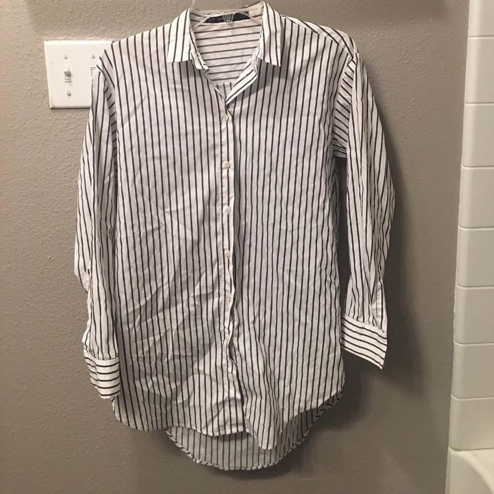 Striped Ladies Button Down