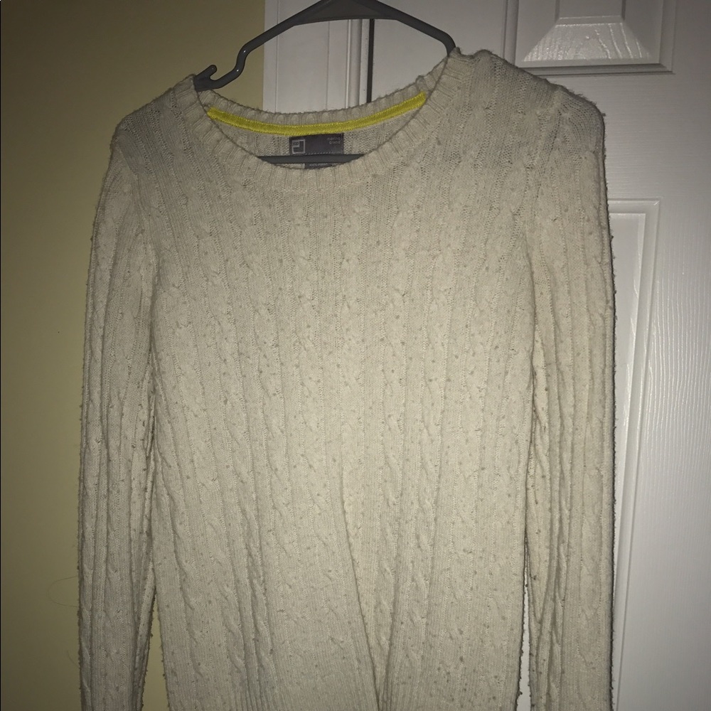 White Cable Knit sweater