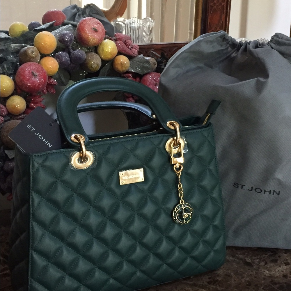 St. John Knits Quilted Leather Handbag