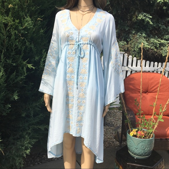 BABY BLUE EMBROIDERED DRESS 1 left - Picture 2 of 7