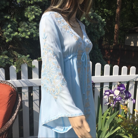 BABY BLUE EMBROIDERED DRESS 1 left - Picture 4 of 7