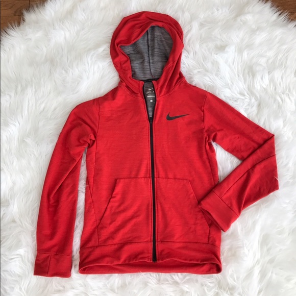 nike dri fit hoodie red