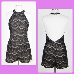 SALE! NWT Lace Detailed Halter Romper