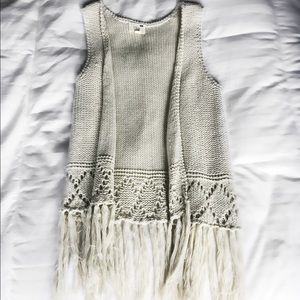 Knitted fringe vest cardigan ❤️