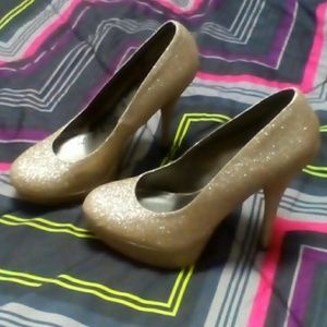 Gold Sparkly Heels