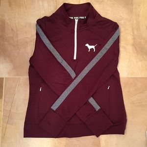 VS Pink Maroon Ultimate Quarter Zip Jacket