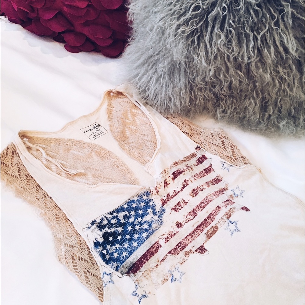 Free People American Flag Shirt