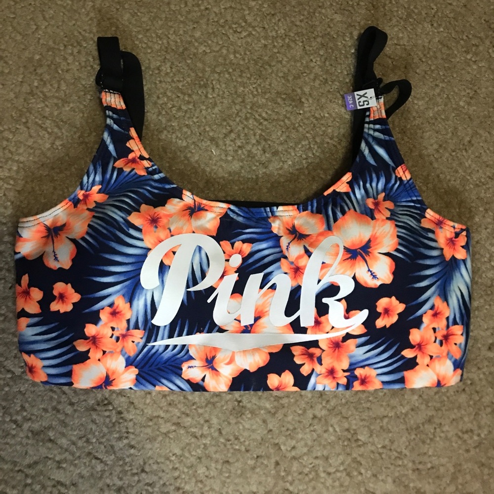 VS PINK FLORAL BRA