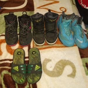Nike and jordan shoes. Also adidas slides