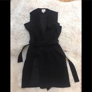 Lila Rose black long vest with belt