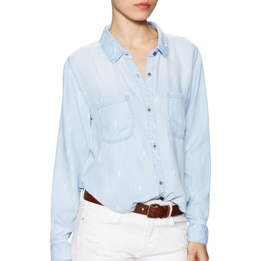Rails Carter Cut-Off Denim Shirt Small