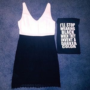 Loft Black & White Dress
