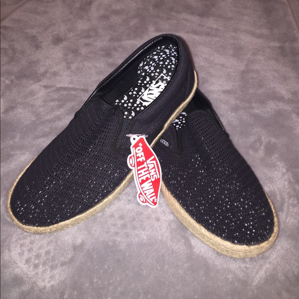 Black mesh vans! Never worn!!