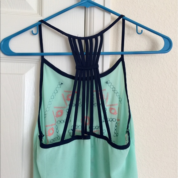 💕Donating Today💕Mint Strappy Back Top - Picture 4 of 4