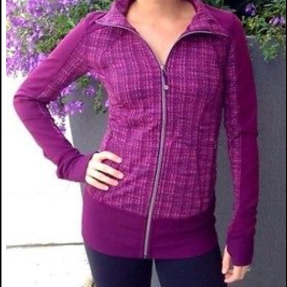 Lululemon Nice Asana jacket in plum ziggy wee