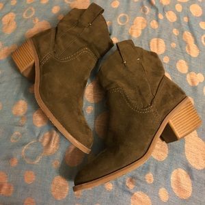 Suede booties