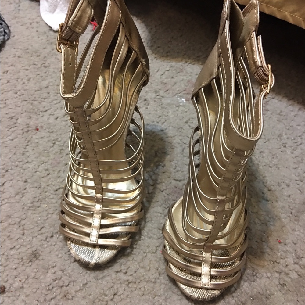Gold heels