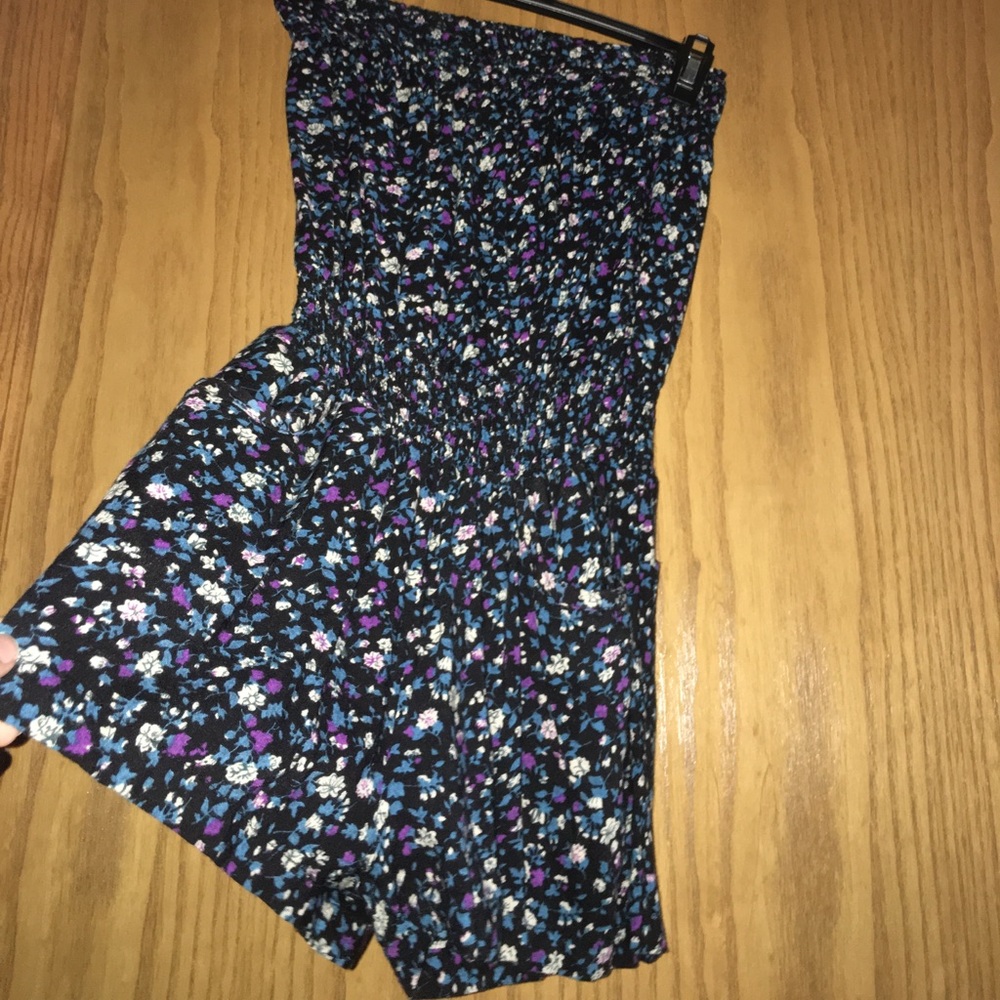 Dark floral romper