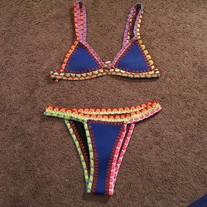 Small neoprene knitted reversible bikini!
