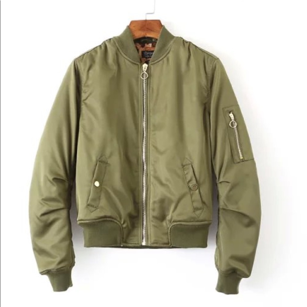 Green bomber jacket