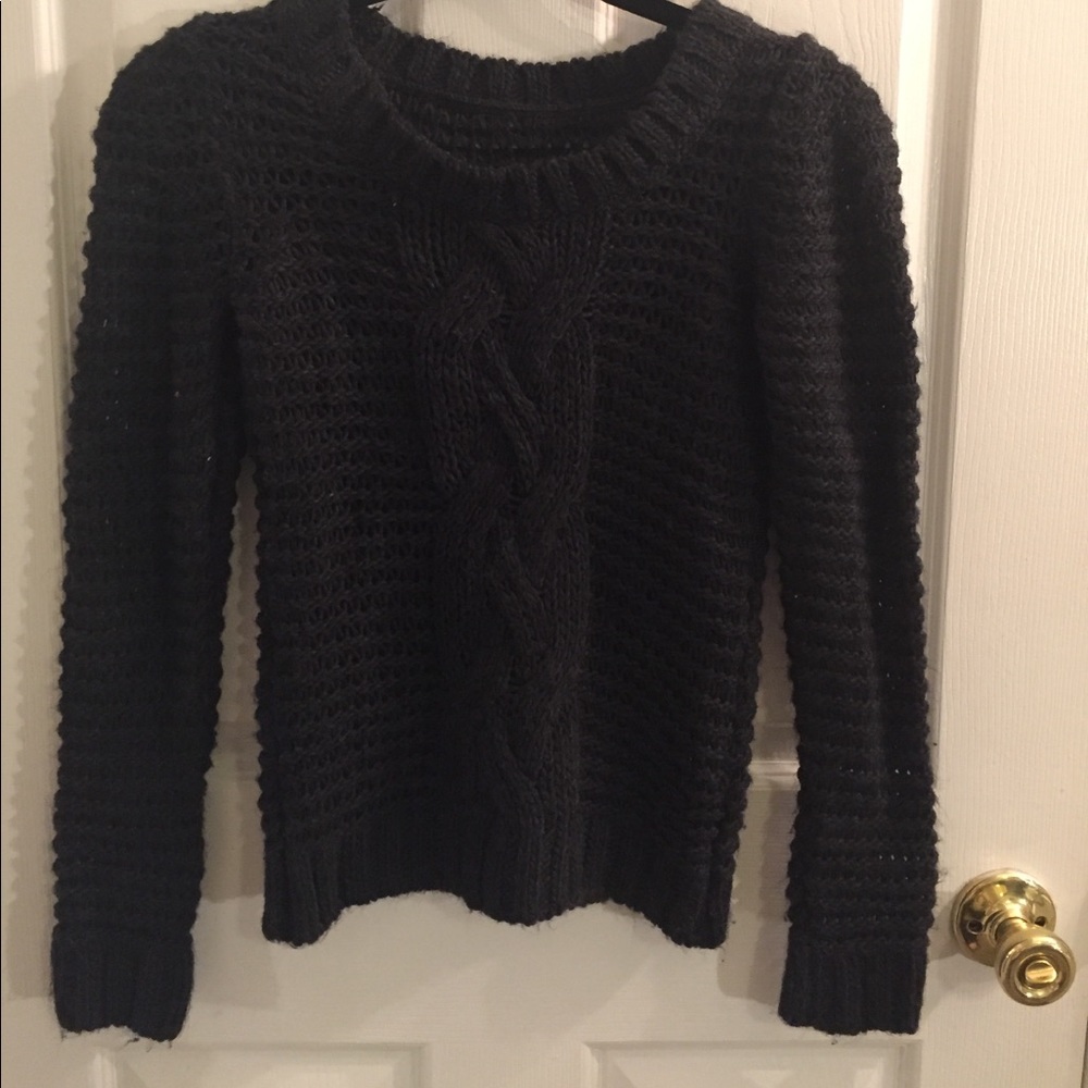 Deep blue knitted sweater