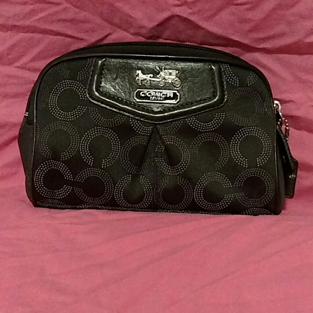 Black Coach Makeup Bag