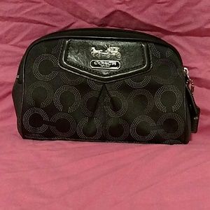 Black Coach Makeup Bag