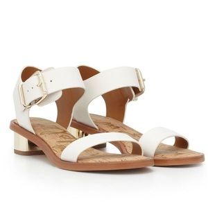 🆕Sam Edleman White Trixie Sandal heel