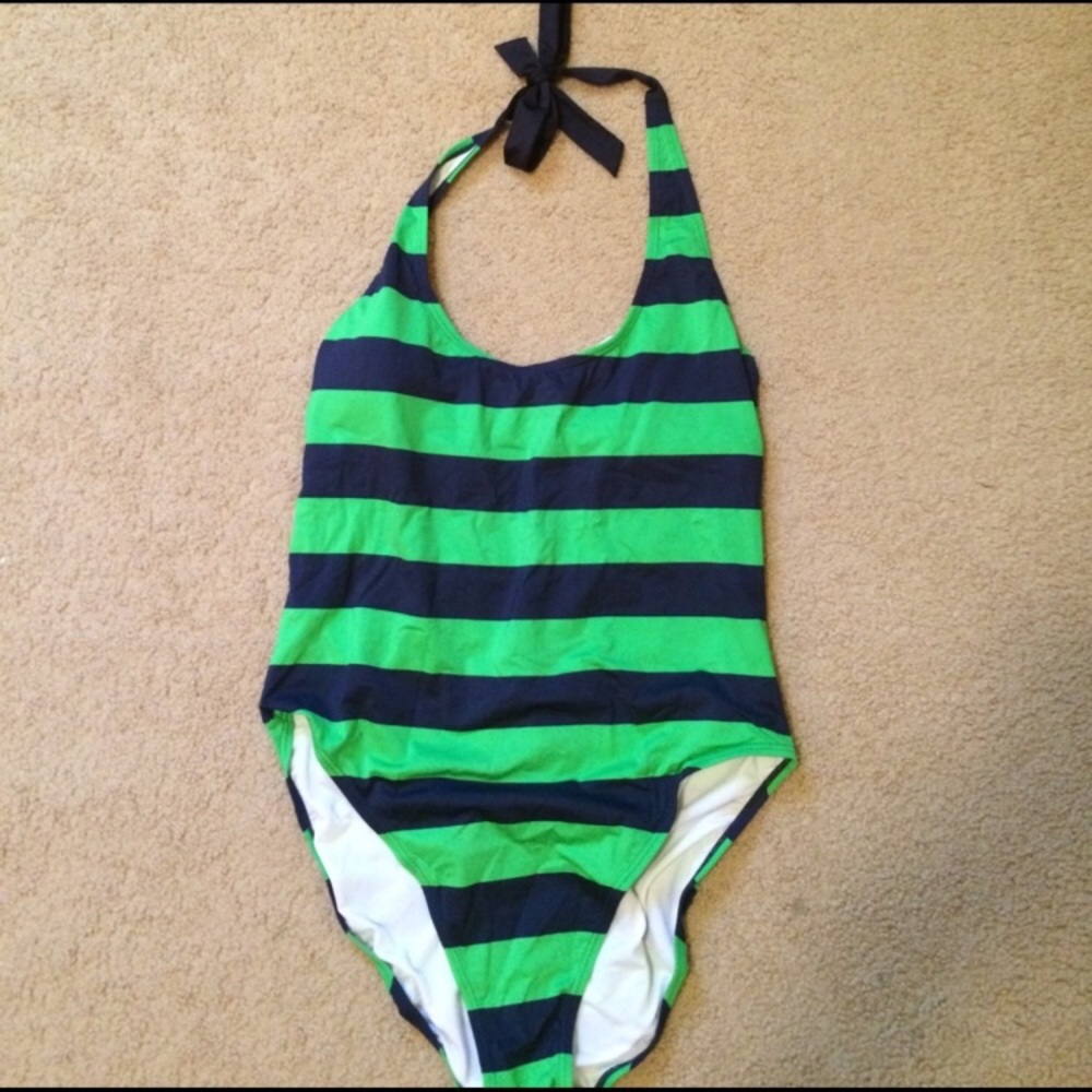 Tommy Hilfiger striped one piece bathing suit