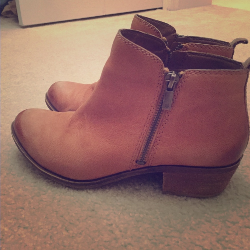 Lucky Brand Basel Women Brown Leather Ankle bootie