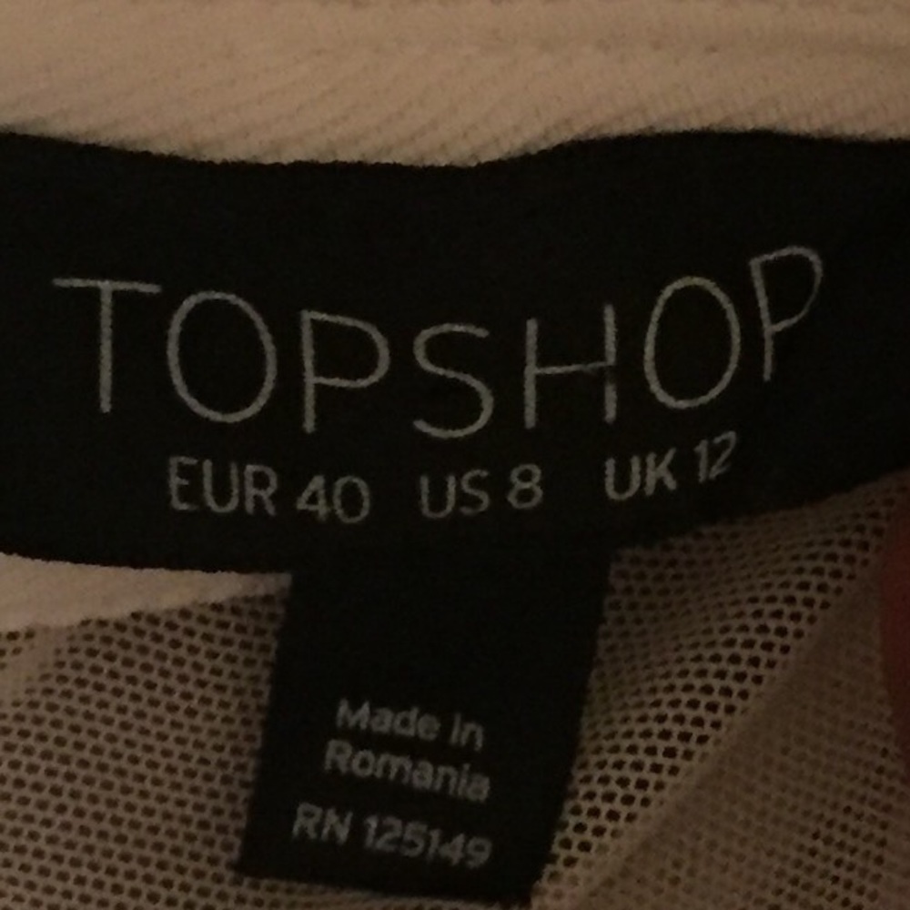 Top Shop Sexy White Dress with mesh cut out - Picture 3 of 3