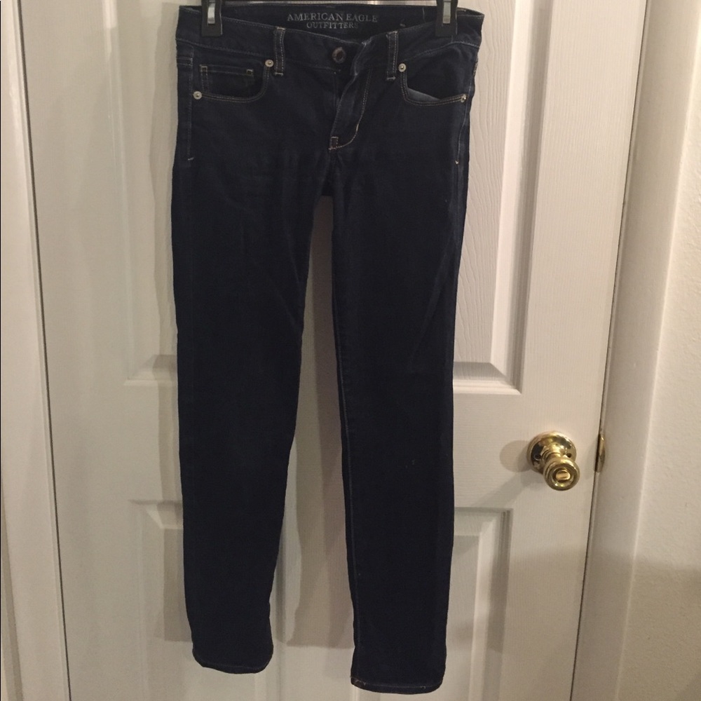 Deep blue skinny jeans