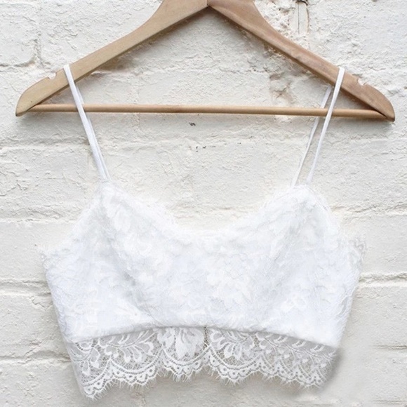 BOGO 50% OFF Pink/Black/White Lace Bralette - Picture 3 of 4