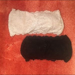 full tilt black & white lace bandeau BUNDLE