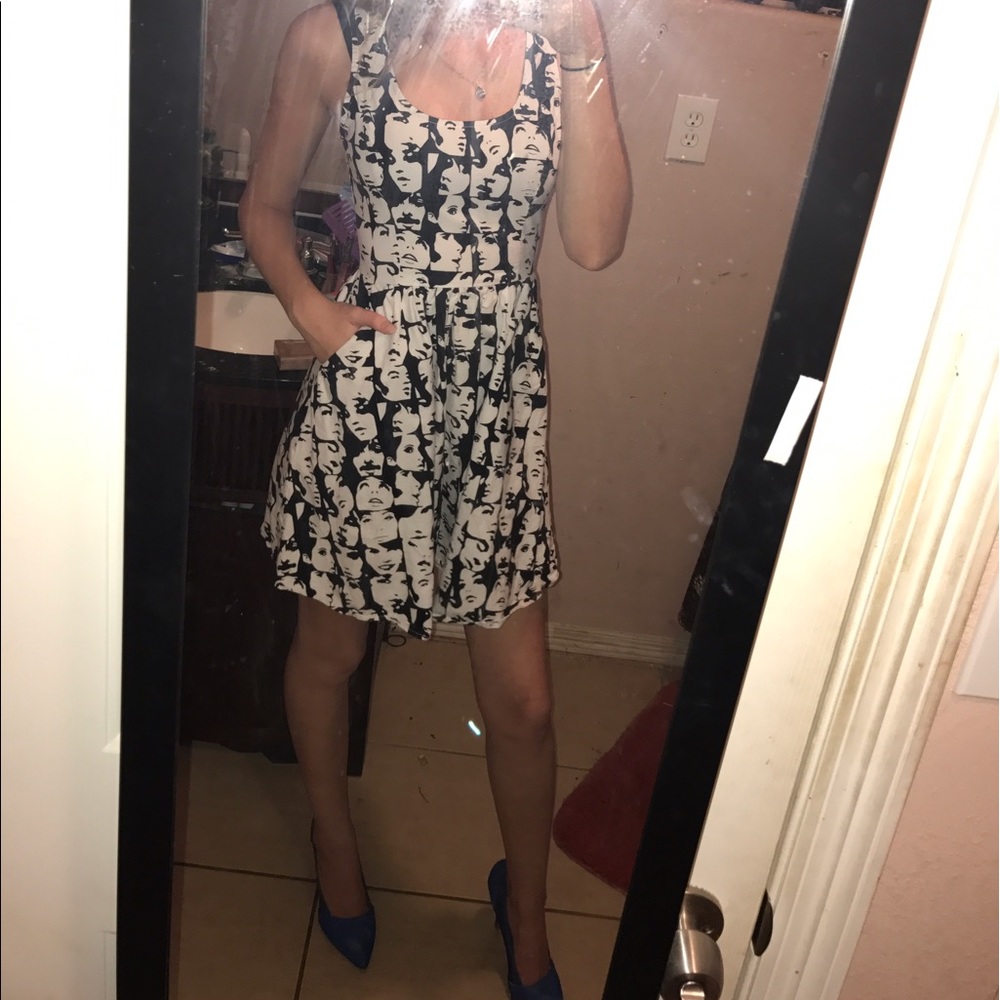 Black and white dress