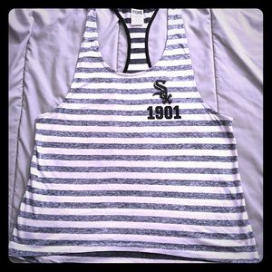 Victoria's Secret Pink WHITE SOX racerback tank