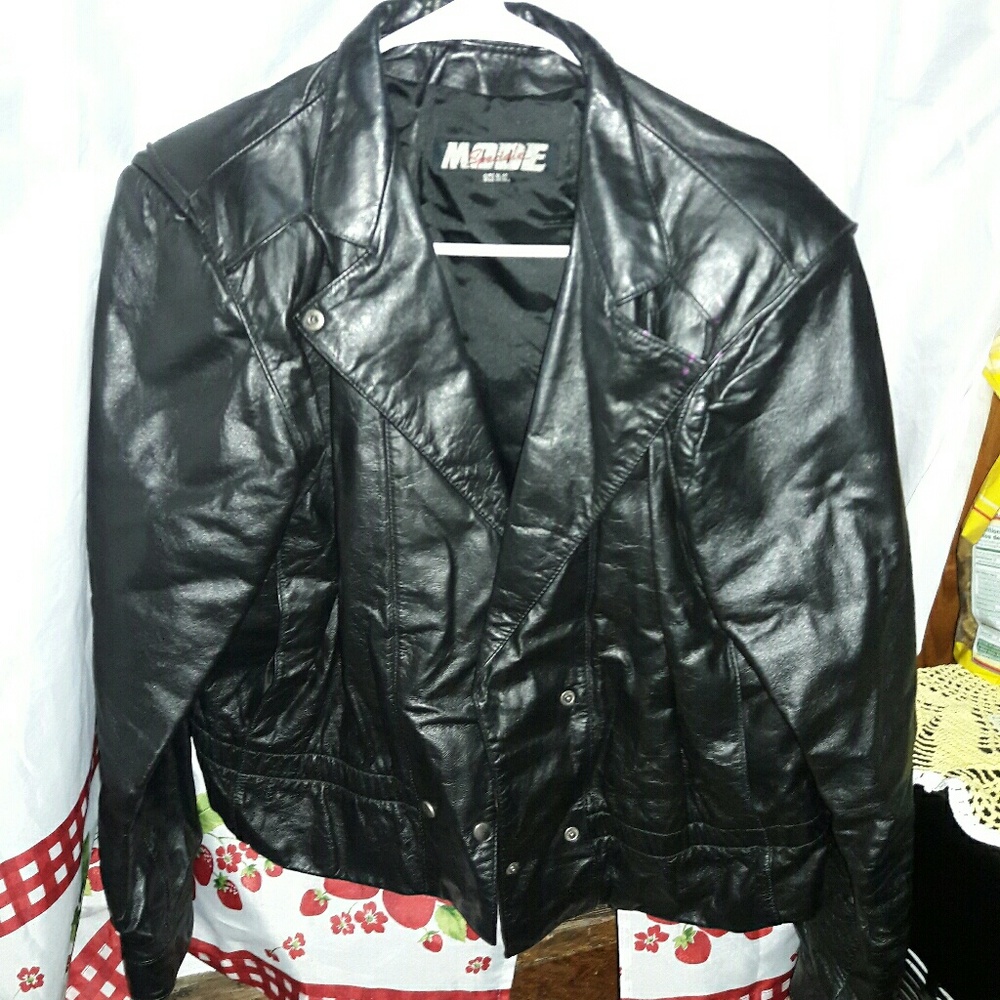 Leather coat