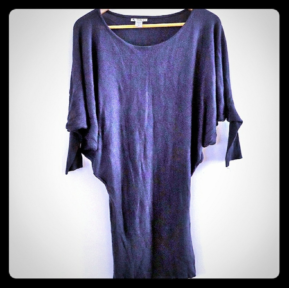 LN cashmere blend tunic-length knotted sleeves M