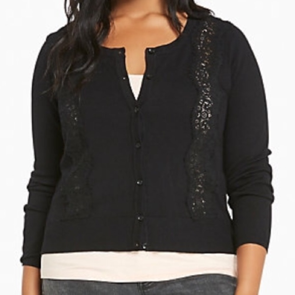 Torrid Lace Inset Cardigan