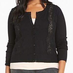 Torrid Lace Inset Cardigan