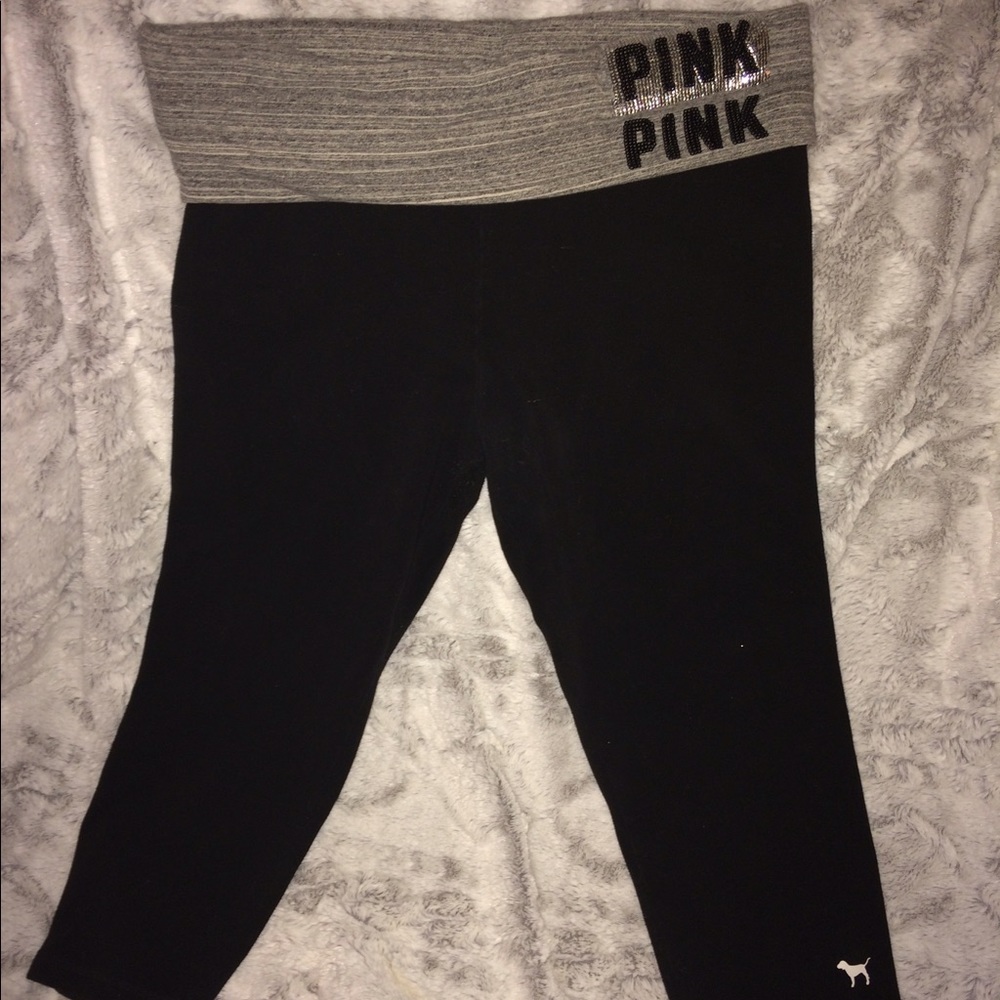 Vs pink crop leggings
