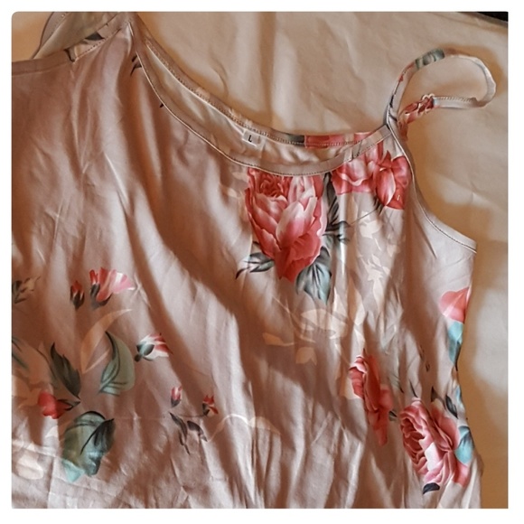 🎈LAST 1 (SIZE XL)🎈REDUCED:: Tan Floral Jumpsuit - Picture 5 of 5