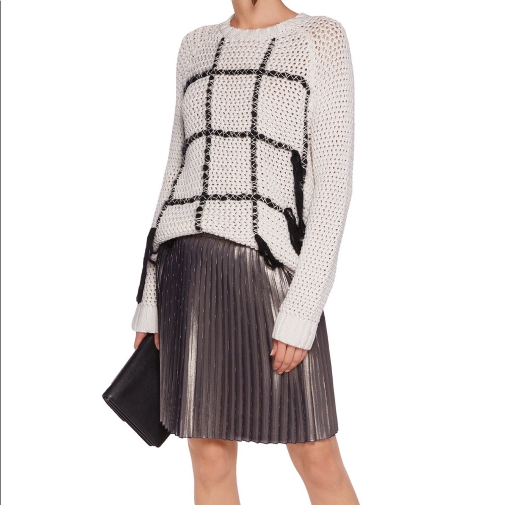 Tory Burch 'Audra' Pleated metallic skirt