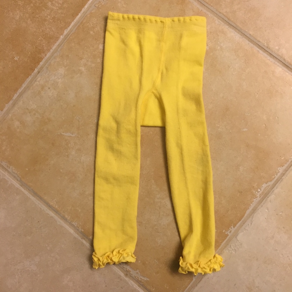Yellow baby leggings