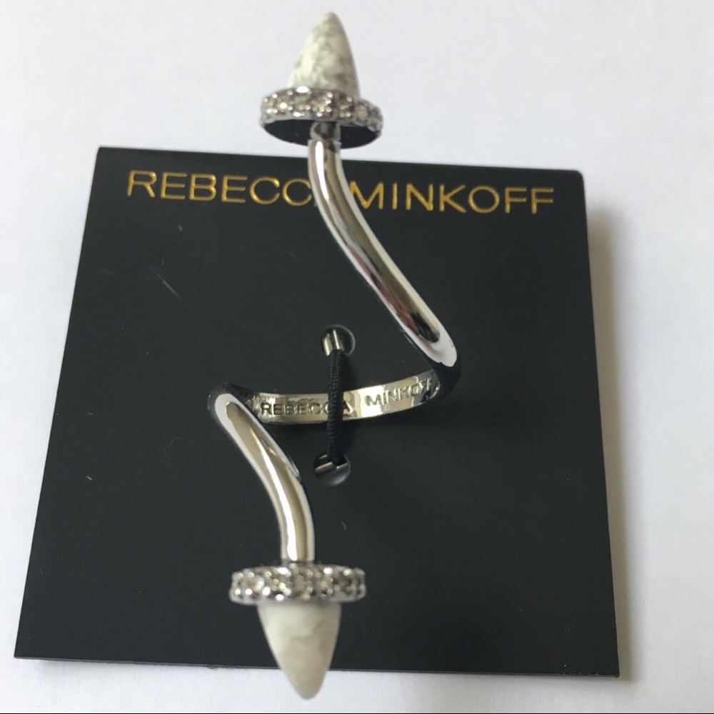 Rebecca Minkoff Acorn Twist Ring - Howlite Silver