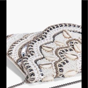 ☀️Ava bridal Bead & Shell Scallop Edge Clutch☀️