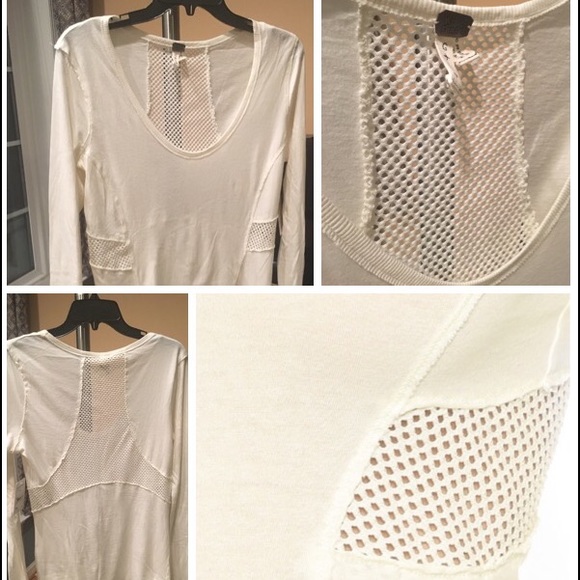 Free People Mesh Back Long Sleeve Tee - Picture 3 of 3