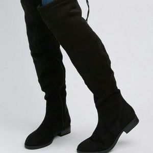 Charlotte Russe over the knee black flat boots